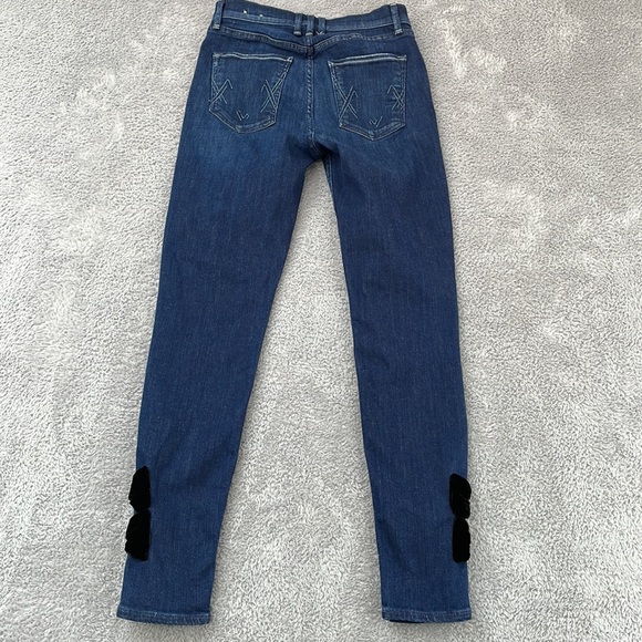 McGuire Jeans Women's 26 Velvet Bows Newton Skinny Cropped Stretch Denim Blue - Picture 2 of 16